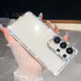 thumbnail image 1 of Compatible with Samsung Galaxy A16 5G Glitter Phone Case,Cute Luxury Bling Sparkly Crystal Diamond Rhinestones Frame&Camera Ring,Shockproof Anti-fall Rugged Women Girls Slim Phone Case,White, 1 of 8