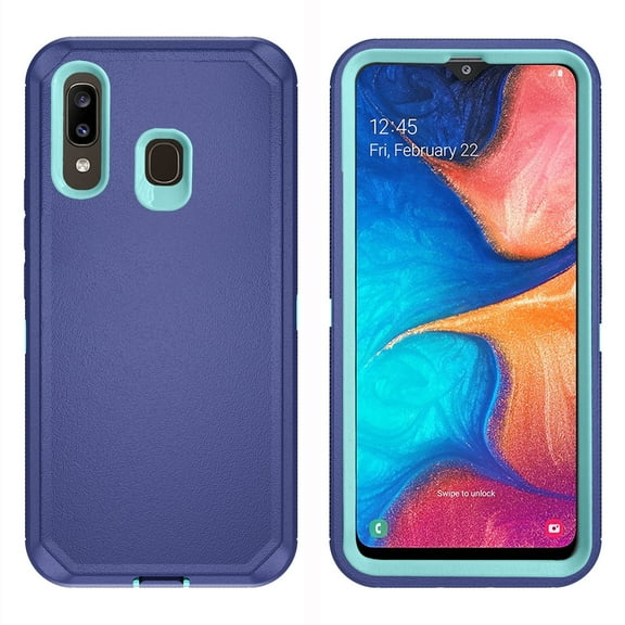 Compatible with Samsung Galaxy A20 A30 A50 Phone Case Hybrid Rugged Shockproof Hard Protective Drop Proof Full Body Heavy Duty Mobile Cell Cover for M10s A50S A30S A 30 50 50S 30S 20A Women Men Blue