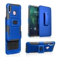 thumbnail image 1 of Compatible for Samsung Galaxy A20S Case with Tempered Glass Screen Protector Belt Clip Holster Defender Rugged Shock Proof Armor Heavy Protection Phone Cover w/Magnetic Mount Plate [Blue], 1 of 8
