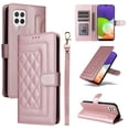 thumbnail image 1 of Compatible with Samsung Galaxy A22 4G Case, Premium Leather Wallet Book Case Magnetic Flip RFID Blocking Credit Card Holder Kickstand with Wrist Strap Shock Absorbing Case, Rosegold, 1 of 11