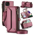thumbnail image 1 of Compatible with Samsung Galaxy A22 5G Wallet Case, 10 Card Slots & 1 Zipper Coin Pocket & 1 Cash Slot & 1 Cash Pocket & Lanyard & Crossbody Strap & Kickstand & RFID Blocking Phone Case, Winered, 1 of 9