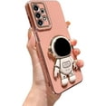 thumbnail image 1 of Compatible with Samsung Galaxy A23 4g/5g 6.6" 6D Plating Luxury Cute Astronaut Hidden Stand Holder Case Heart Cover with Camera Protection Soft Silicone Shockproof Kickstand Bumper (Pink), 1 of 12
