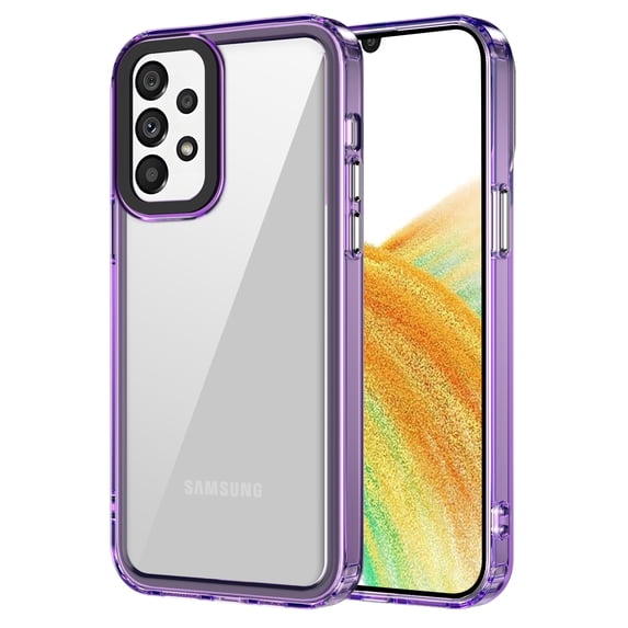 Compatible with Samsung Galaxy A23 5G Case, Clear Thin Soft TPU Slim Fit Mobile Phone Cover Anti-Slip Grip Scratch Resistant Phone Cases for Samsung Galaxy A23 5G, Purple