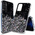 thumbnail image 1 of Compatible with Samsung Galaxy A24 4G Case Cute Glitter Clear Sparkly Cases Shockproof Samsung A24 4G Phone Case for Women Girls Silicone Slim Bling Protective Cover (Black), 1 of 12