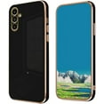 thumbnail image 1 of Compatible with Samsung Galaxy A24 Case for Women Men, Ultra Thin Samsung A24 Case Silicone Cute Shockproof Plating Electroplate Soft Phone Case Cover (Black), 1 of 13