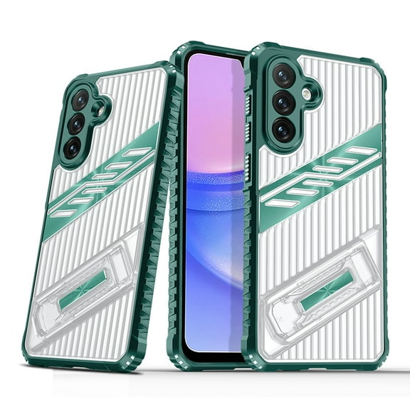 Compatible with Samsung Galaxy A26 5G Case [Built-in Invisible Kickstand][Camera Lens Protection] Military Grade Shockproof Hard Dual-Layer Rugged Anti-Drop Grip Slip Resistant Case,Darkgreen