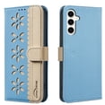 thumbnail image 1 of Compatible with Samsung Galaxy A26 5G Wallet Case with Card Holder, Premium PU Leather Floral Design Flip Cover with Kickstand Magnetic Closure, RFID Blocking Phone Case for A26 5G, Lightblue, 1 of 6