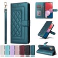 thumbnail image 1 of Compatible with Samsung Galaxy A32 4G Case, Premium Leather Wallet Book Case Magnetic Flip RFID Blocking Credit Card Holder Kickstand with Wrist Strap Shock Absorbing Case, Darkgreen, 1 of 13
