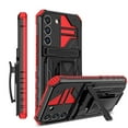 thumbnail image 1 of Compatible with Samsung Galaxy A32 5G Back Case, 360 Rotating Removable Belt Clip & Hidden Kickstand & Hard PC + Soft TPU & Anti-fall & Shock Absorption Phone Case for Galaxy A32 5G, Red, 1 of 12