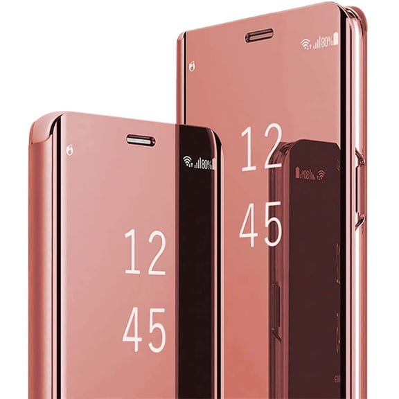 Compatible with Samsung Galaxy A32 5G Case Flip Leather Cover Clear S-View Mirror Shockproof Cover with Kickstand Anti-Scratch Protective Phone Cases Cover for Samsung A32 5G