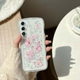 thumbnail image 1 of Compatible with Samsung Galaxy A36 5G Phone Case,Glitter Bling Shiny Star Sequin Butterfly Printing,Matte Cute Curly Wavy Frame,Shockproof Anti-fall Soft TPU Aesthetic Clear Phone Case,White, 1 of 10