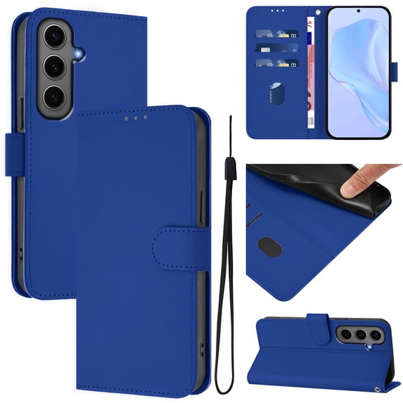 Compatible with Samsung Galaxy A51 4G Wallet Case with RFID Blocking Credit Card Holder, PU Leather Folio Flip Kickstand Protective Shockproof Anti-fall Phone Case Cover Women Men,Darkblue