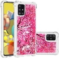 thumbnail image 1 of Compatible with Samsung Galaxy A51 5G Case Liquid Glitter Cute Stylish Slim TPU Silicone Quicksand Sparkle Shockproof Protective for Women Girls Case for Galaxy A51 5G Cherry Blossoms YB, 1 of 12