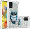 thumbnail image 1 of Compatible with Samsung Galaxy A51 5G Case Liquid Glitter Cute Stylish Slim TPU Silicone Quicksand Sparkle Shockproof Protective for Women Girls Case for Samsung Galaxy A51 5G Pearl Owl YB, 1 of 12