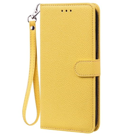 Compatible for Samsung Galaxy A51 5G Wallet Case with Stand Feature Magnetic Closure Card Slots Short Strap Cover, PU Leather Shockproof Flip Case for Samsung Galaxy A51 5G 6.5 Inch,Yellow