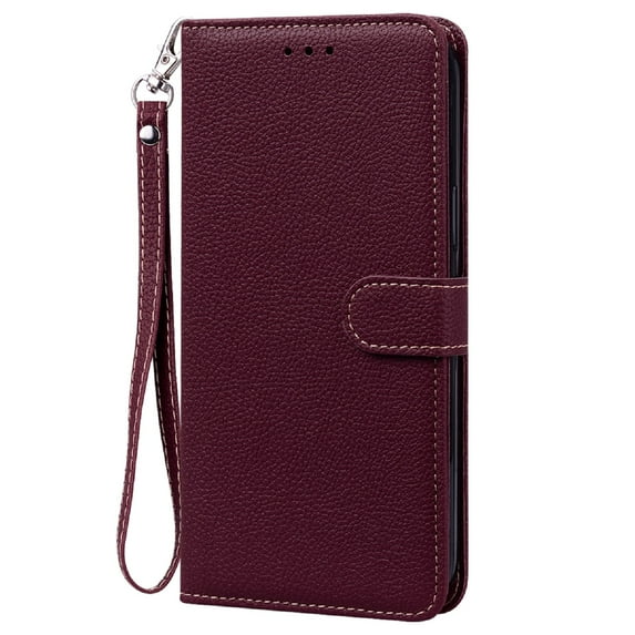 Compatible for Samsung Galaxy A51 5G Wallet Case with Stand Feature Magnetic Closure Card Slots Short Strap Cover, PU Leather Shockproof Flip Case for Samsung Galaxy A51 5G 6.5 Inch,Winered