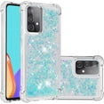 thumbnail image 1 of Compatible with Samsung Galaxy A52 5G Case Glitter Liquid Cute Clear Phone Case Floating Quicksand Shockproof Protective Bumper Silicone TPU Case for Samsung Galaxy A52 5G Star Blue YB, 1 of 12