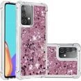 thumbnail image 1 of Compatible with Samsung Galaxy A52 5G Case Glitter Liquid Cute Clear Phone Case Floating Quicksand Shockproof Protective Bumper Silicone TPU Case for Samsung Galaxy A52 5G Love Rose YB, 1 of 12