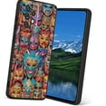 thumbnail image 1 of Compatible with Samsung Galaxy A52 5G Phone Case, Vibrant-festival-mask-patterns-1 Case Silicone Protective for Teen Girl Boy Case for Samsung Galaxy A52 5G, 1 of 1