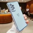thumbnail image 1 of Compatible with Samsung Galaxy A52/A52S Case for Women Girls, Cute Love Heart Pattern Electroplated Design Soft Slim TPU Protective Bumper Cover for Samsung Galaxy A52/A52S-Blue, 1 of 7