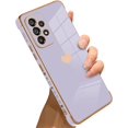 thumbnail image 1 of Compatible with Samsung Galaxy A52 Case Love Heart Plating Electroplate Luxury Elegant Case Camera Protector Soft TPU Shockproof Protective Corner Back Cover Galaxy A52 Case -Purple, 1 of 10
