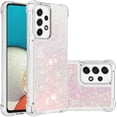 thumbnail image 1 of Compatible with Samsung Galaxy A53 5G Case Glitter Liquid Cute Clear Phone Case Floating Quicksand Shockproof Protective Bumper Silicone Soft TPU Case for Samsung Galaxy A53 5G Star Pink YB, 1 of 12