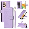 thumbnail image 1 of Compatible with Samsung Galaxy A53 5G Case, Premium Leather Wallet Book Case Magnetic Flip RFID Blocking Credit Card Holder Kickstand with Wrist Strap Shock Absorbing Case, Purple, 1 of 11