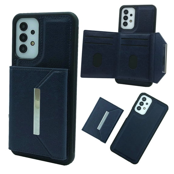 Compatible for Samsung Galaxy A53 5G Wallet Case with Card Slots Holder, Magnetic 2-in-1 Design PU Leather Purse Case, Flip Stand Durable Shockproof Protective Cover for Galaxy A53 5G, Darkblue