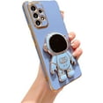 thumbnail image 1 of Compatible with Samsung Galaxy A53 Electroplated Case Women Girls Cute Plating Astronaut Hidden Stand Case Camera Lens Protection Soft Case for Samsung Galaxy A53 5G 6.5 inch (Gray), 1 of 5