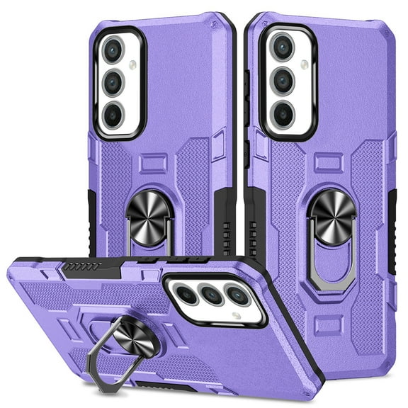 Compatible for Samsung Galaxy A54 5G Case with Kickstand & Slide Camera Cover, Built-in 360° Rotate Ring Stand Magnetic Car Military Grade Shockproof Phone Cover Case for Samsung Galaxy A54 5G,Purple