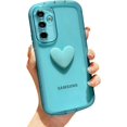thumbnail image 1 of Compatible with Samsung Galaxy A54 5G Phone Case Women Cute 3D Love Heart Case Camera Lens Protection Soft Shockproof Clear Case for Galaxy A54 6.4 inch (Blue), 1 of 10