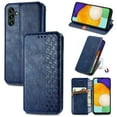 thumbnail image 1 of Compatible for Samsung Galaxy A54 5G Wallet Case, Embossed Pattern PU Leather Magnetic Closure Flip Cover with Credit Card Slots Kickstand Soft Silicone Anti-Scratches Shockproof Case, Blue, 1 of 7