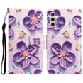 thumbnail image 1 of Compatible with Samsung Galaxy A54 5G Wallet Case for Women with Credit Card Holders, Designed Flip PU Leather Kickstand Shockproof Protective Cover for Samsung Galaxy A54 5G, Purple Flower, 1 of 7