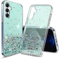 thumbnail image 1 of Compatible with Samsung Galaxy A54 Case Cute Glitter Clear Sparkly Cases Shockproof Samsung A54 Phone Case for Women Girls Silicone Slim Bling Protective Cover (Green), 1 of 13