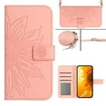 thumbnail image 1 of Compatible with Samsung Galaxy A56 5G Case, Flower Embossed Wallet PU Leather Case with Card Holder Slots Protective Heavy Duty Folio Cover Crossbody Strap Case Cover for A56 5G, Pink, 1 of 10