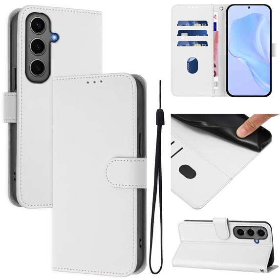 Compatible with Samsung Galaxy A71 4G Wallet Case with RFID Blocking Credit Card Holder, PU Leather Folio Flip Kickstand Protective Shockproof Anti-fall Phone Case Cover Women Men,White