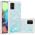 thumbnail image 1 of Compatible with Samsung Galaxy A71 Case Glitter Luxury Cute Love Liquid Quicksand Clear TPU Girls Women Stylish Bumper Shockproof Protective Case for Samsung Galaxy A71 Star Blue YB, 1 of 12