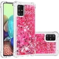 thumbnail image 1 of Compatible with Samsung Galaxy A71 Case Glitter Luxury Cute Love Liquid Quicksand Clear TPU Girls Women Stylish Bumper Shockproof Protective Case for Samsung Galaxy A71 Rose YB, 1 of 6