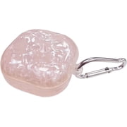 Compatible with Samsung Galaxy Buds 2 Case/Galaxy Buds Pro Case/Galaxy Buds Live Case,Cute Sparkle Shell Pattern Shockproof Protective Cover Case with Keychain-Pink