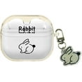 thumbnail image 1 of Compatible with Samsung Galaxy Buds 3 & Galaxy Buds 3 Pro, Clear Case with Keychain, Cute Animal Pattern Design TPU Headphone Accessories, for Men Women (Rabbit), 1 of 8