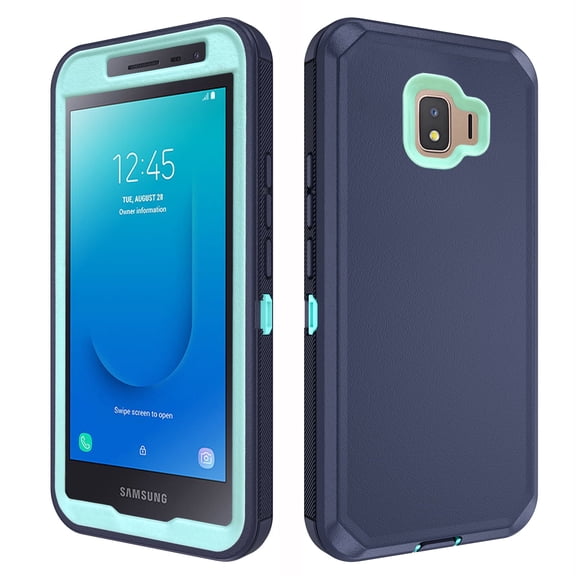 Compatible with Samsung Galaxy J2 Pure J2 Core 2018 2020 J 2 Dash 2J Shine 2019 Phone Case Hybrid Rugged Shockproof Hard Protective Drop Proof Full Body Heavy Duty Mobile Cell Cover Women Men Blue