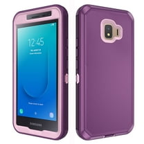 Compatible with Samsung Galaxy J2 Pure J2 Core 2018 2020 J 2 Dash 2J Shine 2019 Phone Case Hybrid Rugged Shockproof Hard Protective Drop Proof Full Body Heavy Duty Mobile Cell Cover Women Men Purple
