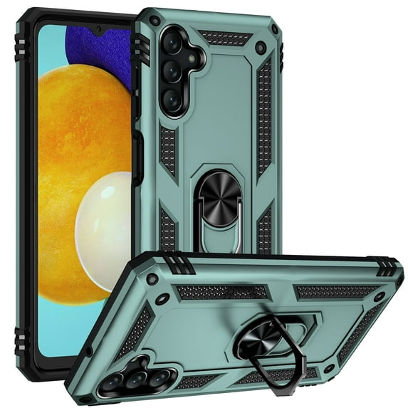 Compatible with Samsung Galaxy Note 10 Plus Case Built-in 360 Ring Holder Kickstand, Extreme Protection Military Armor Magnetic Car Dual Layer Protective Heavy Duty Phone Cover,Darkgreen