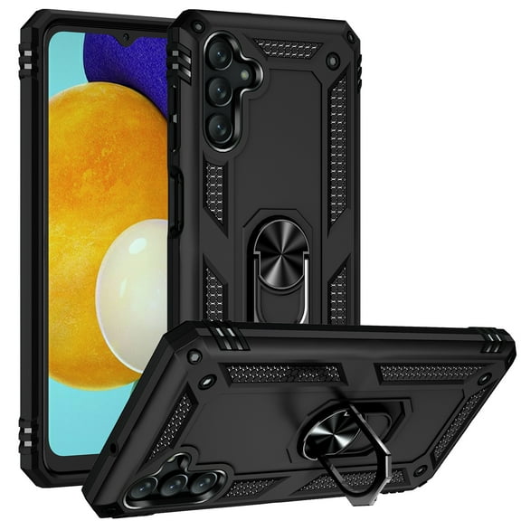 Compatible with Samsung Galaxy Note 10 Plus Case Built-in 360 Ring Holder Kickstand, Extreme Protection Military Armor Magnetic Car Dual Layer Protective Heavy Duty Phone Cover,Black