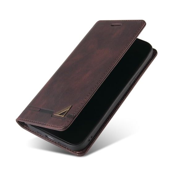 Compatible for Samsung Galaxy Note 10 Wallet Case, PU Leather Magnetic Closure Flip Folio Cover with Cash Card Holders Folding Kickstand Shockproof Case for Samsung Galaxy Note 10 6.3 Inch,Brown