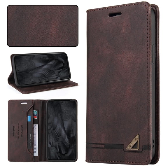 Compatible with Samsung Galaxy Note 20 Wallet Case with Card Holder,Women Men RFID Blocking PU Leather Vintage Folio Kickstand Flip Retro TPU Protective Credit Card Slots Phone Case,Brown