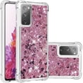 thumbnail image 1 of Compatible with Samsung Galaxy S20 FE Case Glitter Liquid Cute Clear Phone Case Floating Quicksand Shockproof Protective Bumper Silicone Soft TPU Case for Samsung Galaxy S20 FE Love Rose YB, 1 of 6