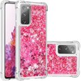 thumbnail image 1 of Compatible with Samsung Galaxy S20 FE Case Glitter Liquid Cute Clear Phone Case Floating Quicksand Shockproof Protective Bumper Silicone Soft TPU Case for Samsung Galaxy S20 FE Love Pink YB, 1 of 12