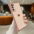 thumbnail image 1 of Compatible with Samsung Galaxy S20 FE Case,Love Heart Pattern Electroplated Design Soft TPU Shockproof Protective Phone Case Full Camera Lens Protection Cover for Samsung Galaxy S20 FE-Pink, 1 of 10