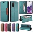 thumbnail image 1 of Compatible WIth Samsung Galaxy S20 FE Wallet Case,Magnetic Closure,Flip Folding Kickstand,With Card Slots,[RFID Blocking],With Shoulder Strap&Lanyard,PU Leather+TPU Shockproof Phone Case,Green, 1 of 9